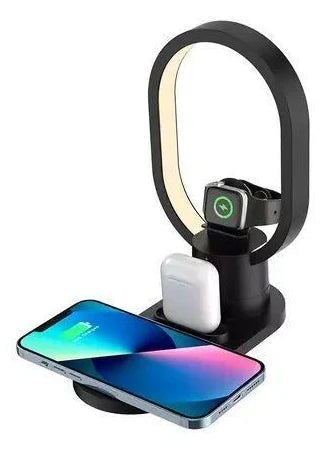 3-in-1 Wireless Charger with LED Lamp – Apple Fast Charger