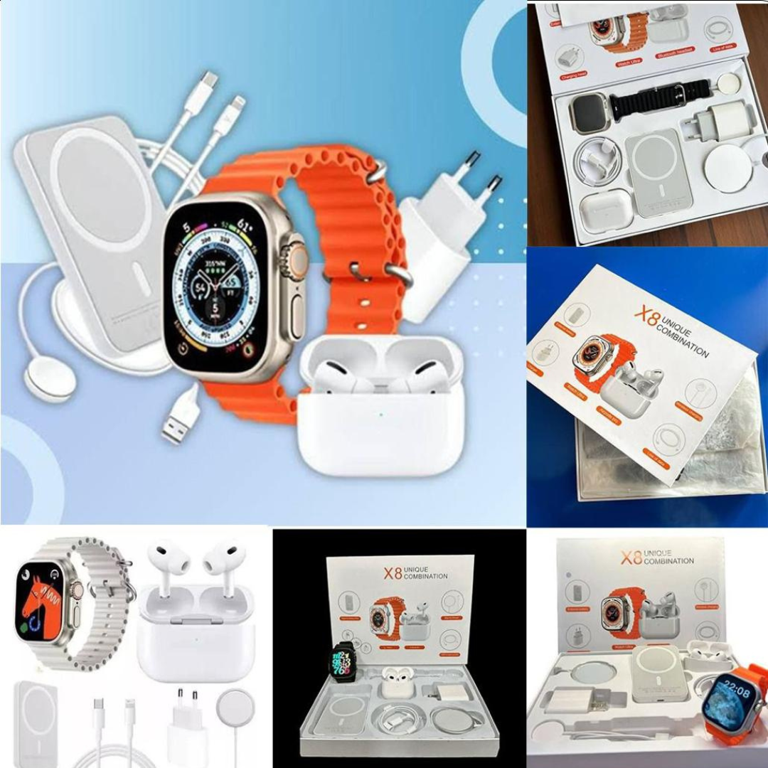 X6 Smart Watch 6-in-1 Premium Unique Combination Set