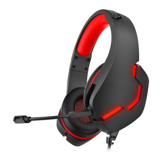 J10 Wired Gaming Headset Gaming Luminous Headset Black Red