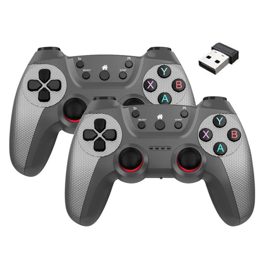 KM 029 2 4G One for Two Doubles Wireless Controller Support PC Linux Android TVbox Elegant Silver